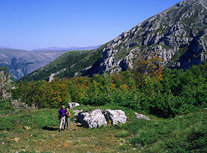 Nei pianori sommitali all&rsquo;uscita del Vallone della Terratta.