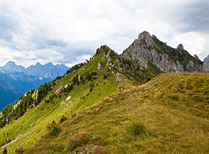 Il Monte Navagiust nei pressi di Sella Sissanis.