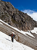 Lungo il sentiero per la Sella di Monte Aquila.