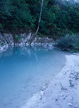 Un&rsquo;ansa del Fiume Tevere nei pressi di Pieve Santo Stefano.