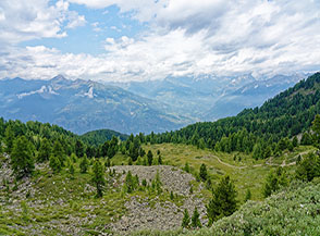 Vista sul Vallon di Chamol&eacute;.