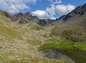 Dal Vallon d&rsquo;Arbolle uno sgaurdo verso la Pointe Garin.