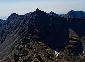 Il Monte Rocciavr&egrave; visto dalla Punta Cristalliera.