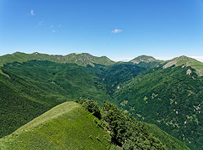 Dal Monte Giovarello vista verso l&rsquo;Alta Valle del Dolo.