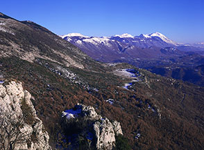 Vista sul gruppo del Velino da Punta Mareri.
