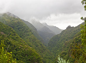 Tratto superiore della selvaggia Valle della Ribeira da Janela.