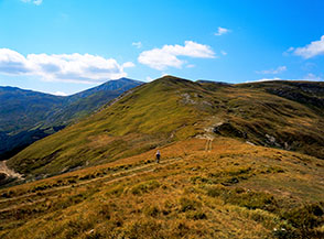 In cresta da Cima Fonteguidone verso Monte li Quarti.