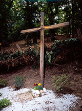 La croce dedicata a Cecilia a Marcetelli.