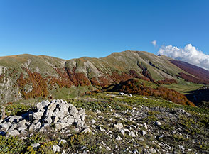 Quota 1728m., la cima effettiva di Serra Cavallo Morto.