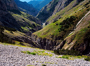 Vista del tratto centrale della Valle del Forcone.