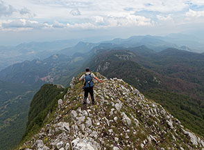 Sul filo della Cresta Sud-Est del Panormo.