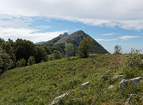 Sulla cresta sommitale nei pressi di Monte Tirone col Monte Urto che fa capolino all&rsquo;orizzonte.