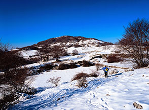 Il piano carsico sul versante orientale del Monte delle Pianezze.