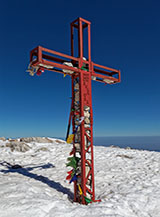 La croce di vetta al Monte Amaro.