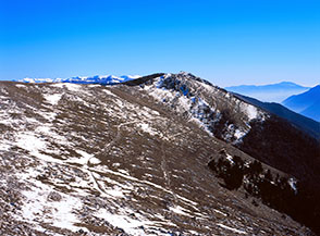 Monte Alto ed i pendii prativi dei Mandroni visti dal Romanella.
