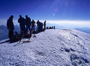 &ldquo;Sul tetto d&rsquo;Europa&rdquo; (in cima al Monte Bianco a 4810m.).