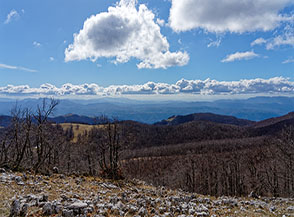 Dalla cima di Colle delle Scangive vista verso sud.