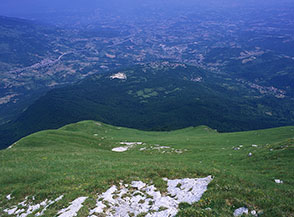 La Cresta delle Fienare verso valle (Pretara).