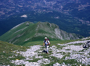 Nel tratto finale della Cresta Nord del Monte Brancastello.