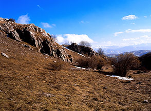 Scorcio lungo la parte bassa del Vallone di Forca.