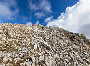 Scorcio sotto la Cresta Sud-Est del Bulgheria.