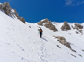 Sul traverso conclusivo verso la cresta del Costognillo.