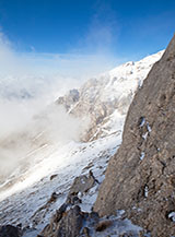 Scorcio verso la Cresta Sud-Est del Velino dalla Direttissima del Cafornia.