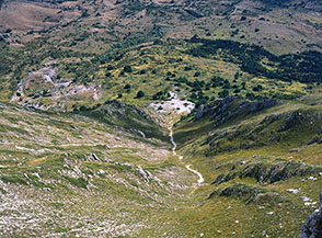Il Canalone Centrale sotto Monte Cagno.