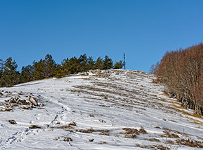 La Cresta Sud-Est del Monte Calvo prossimi alla cima.
