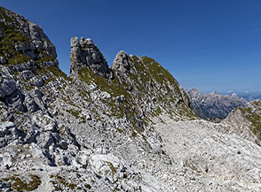 Le caratteristiche Cime Pecorelle sul confine italo-sloveno.