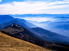 Dalla cima del Monte Cappucciata vista verso sud.