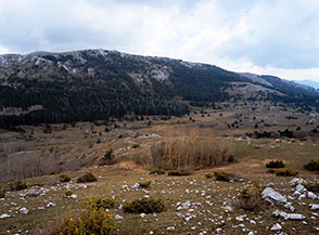 La Valle dell&rsquo;Orsa e le Coste di Spamozza viste dal Monte Castellano.