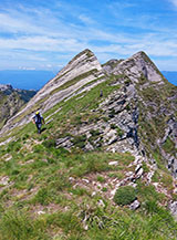 Scorcio dell&rsquo;ultimo tratto di cresta escursionistico prima di raggiungere l&rsquo;Anticima Sud-Est del Monte Cavallo.
