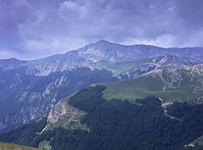 Il Terminillo dal belvedere di Cima Pozza dei Cavalli Sud-Est.