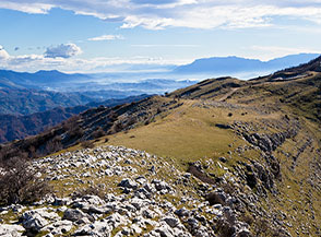 La Cresta Sud del Cerella vista dalla cima.