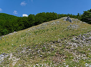 Su un tratto scoperto della Toppa dei Canti.