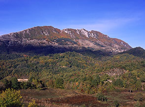 Il Monte Cervia visto dal paese di Nespolo.