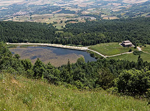 Il Lago Pescara ripreso dalla cresta del Toppo Pescara.