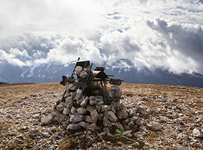 L&rsquo;ometto in cima al Monte Coscerno.