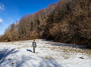 Quattro passi sulla neve prima di raggiungere i prati della Retommella.