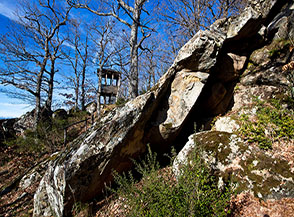 Scorcio fra i massi di Pietre della Mola sul Monte Croccia.