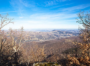 Belvedere dal Monte Croccia sulla Valle del Basento.