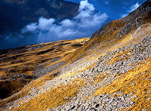 Scorcio sui ghiaioni del fianco occidendale del Monte Cusna.
