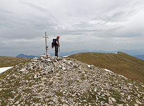 In cima al Monte Papa, vetta sommitale del massiccio del Sirino.