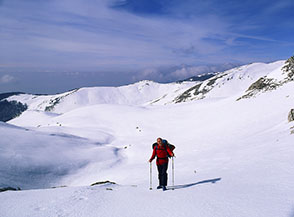 L&rsquo;anfiteatro delle Pratelle lungo il Fosso della Neve.