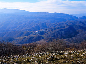 Panorama a sud dal Monte della Nebbia.