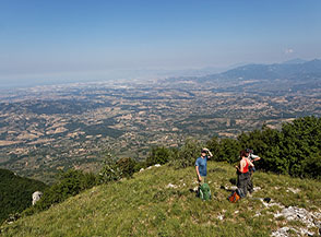 Pausa con vista sulla Paina del Sele.