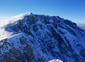 La cresta verso il Sirente da Monte di Canale.