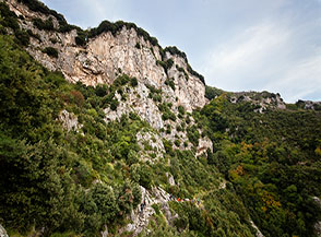 Un tratto del Sentiero degli Dei nel Vallone Nocella.