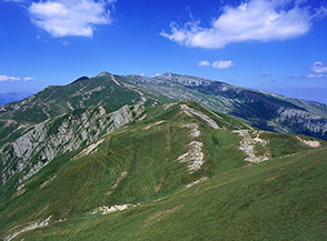 Le Cime della Laghetta e il Gorzano da Monte di Mezzo.